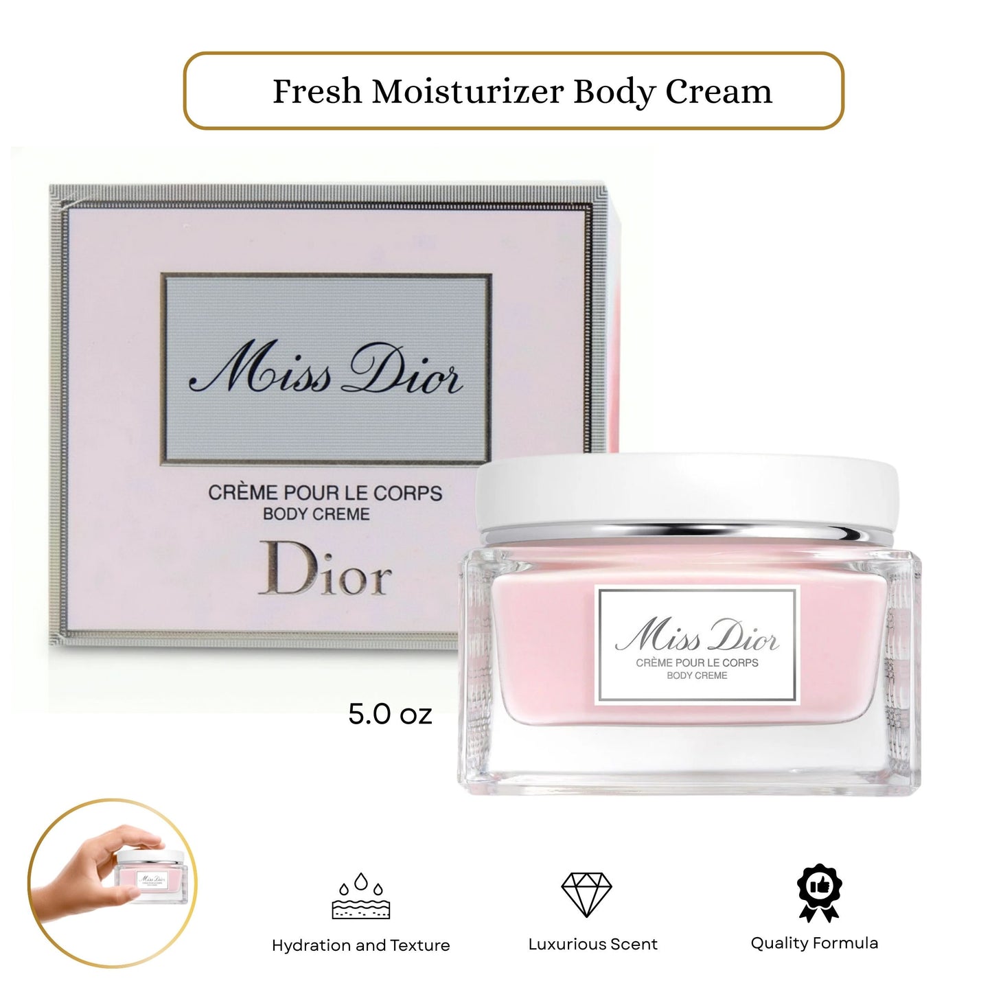 Christian Dior Miss Dior Fresh Body Creme, 5.099 Ounce
