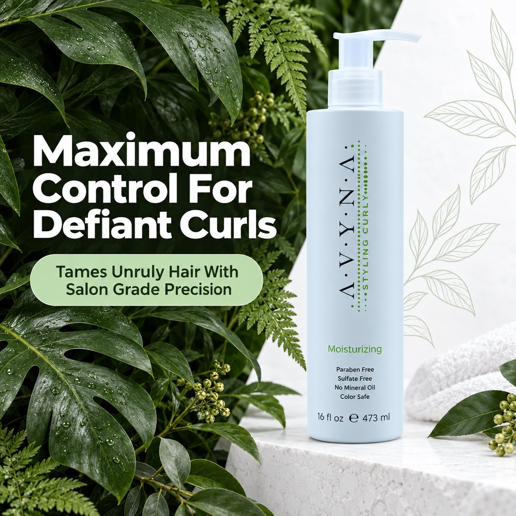 Avyna Xtyling Curly Curl Cream for Wavy, Naturally Curled or Permed Hair, Curl Defining and Anti-Frizz Cream, 10.14 fl oz / 300 ml