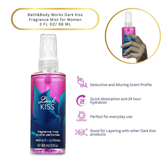 Bath&Body Works Dark Kiss Fragrance Mist for Women 3 oz