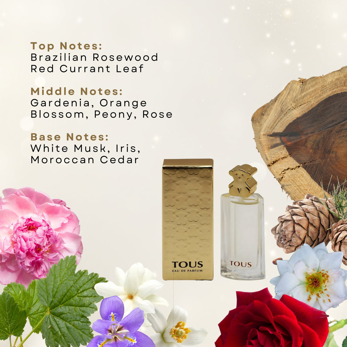 Tous Gold Eau De Parfum EDP For Women Mini Splash 4.5ml .15 oz. Box