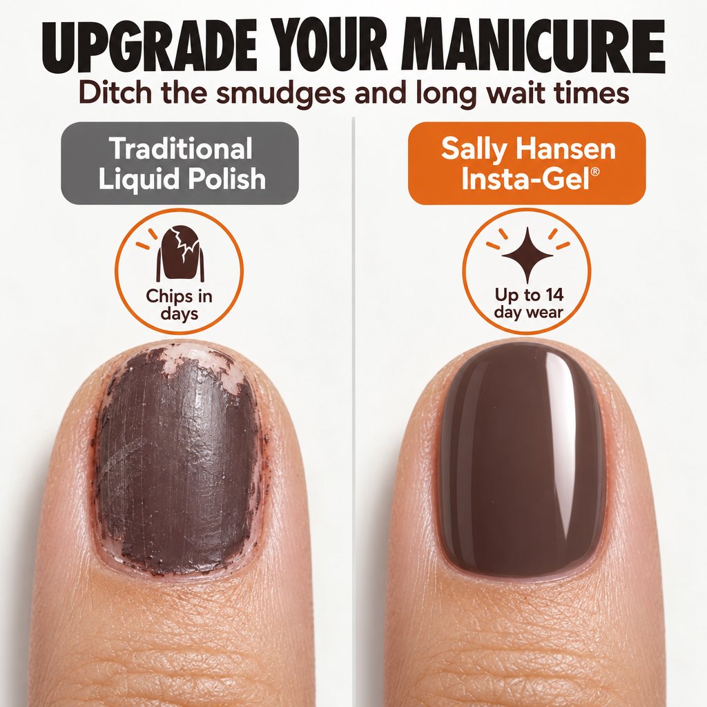 Sally Hansen Salon Insta Gel Strips, Commander In Chic, 16 gel strips 2 pack