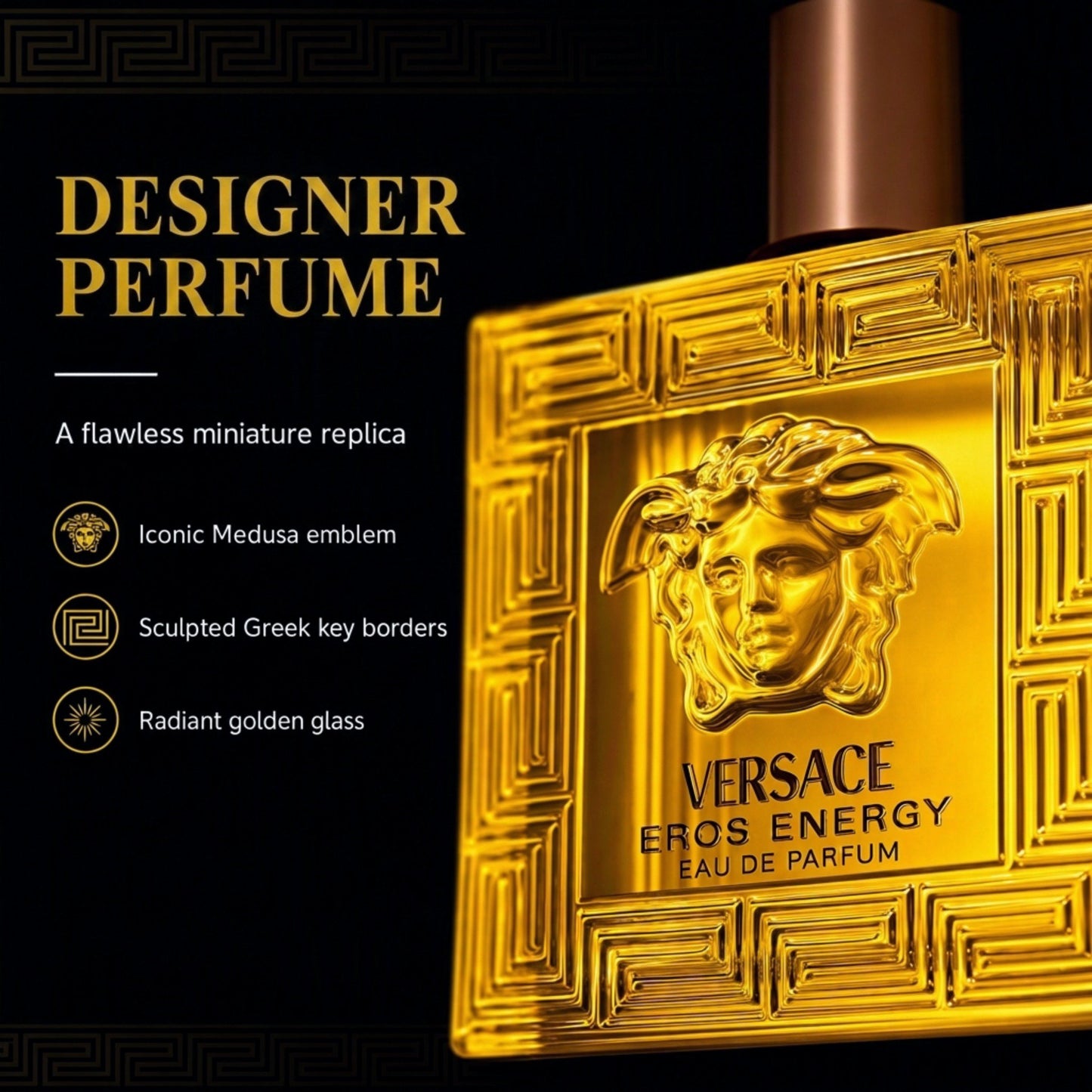 Versace Eros Energy Cologne for Men Mini EDP Splash 0.17 Fl Oz