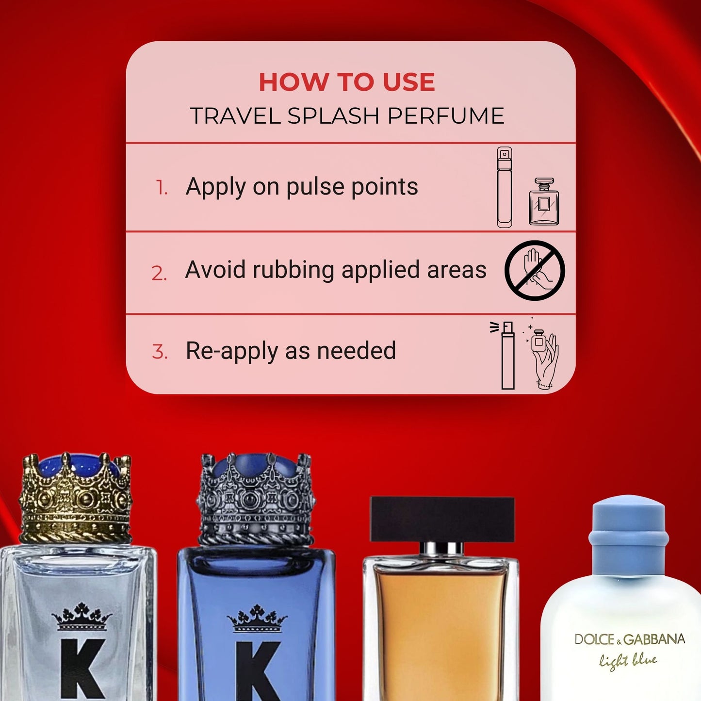 Dolce & Gabbana Mini Fragrance Discovery Set for Men – 4 Piece Collection