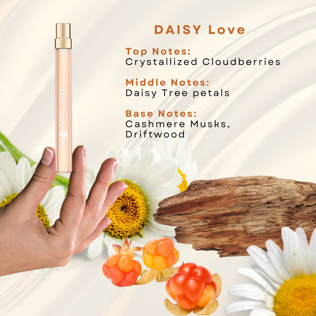Marc Jacobs Daisy Perfume Travel Spray Set for Women – 3 Piece Collection (0.33 oz Each)