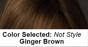 Amore BRANDI Monofilament Wig Collection by Rene of Paris and Wig Lift Comb - GInger Brown - Bundle 2 Items