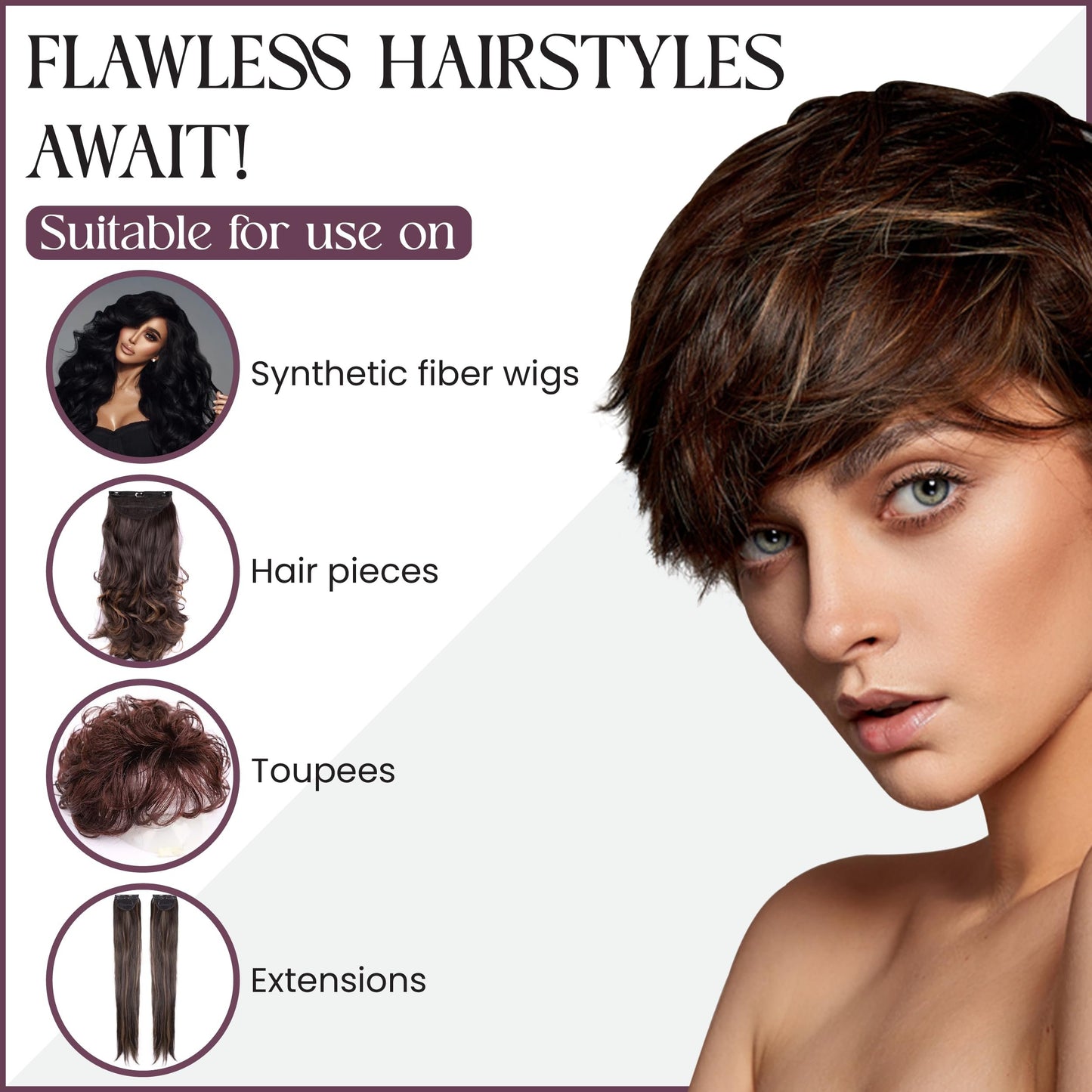 Brandywine Non-Aerosol Wig Spray for Synthetic and Natural Hair Wigs (3 Pack)