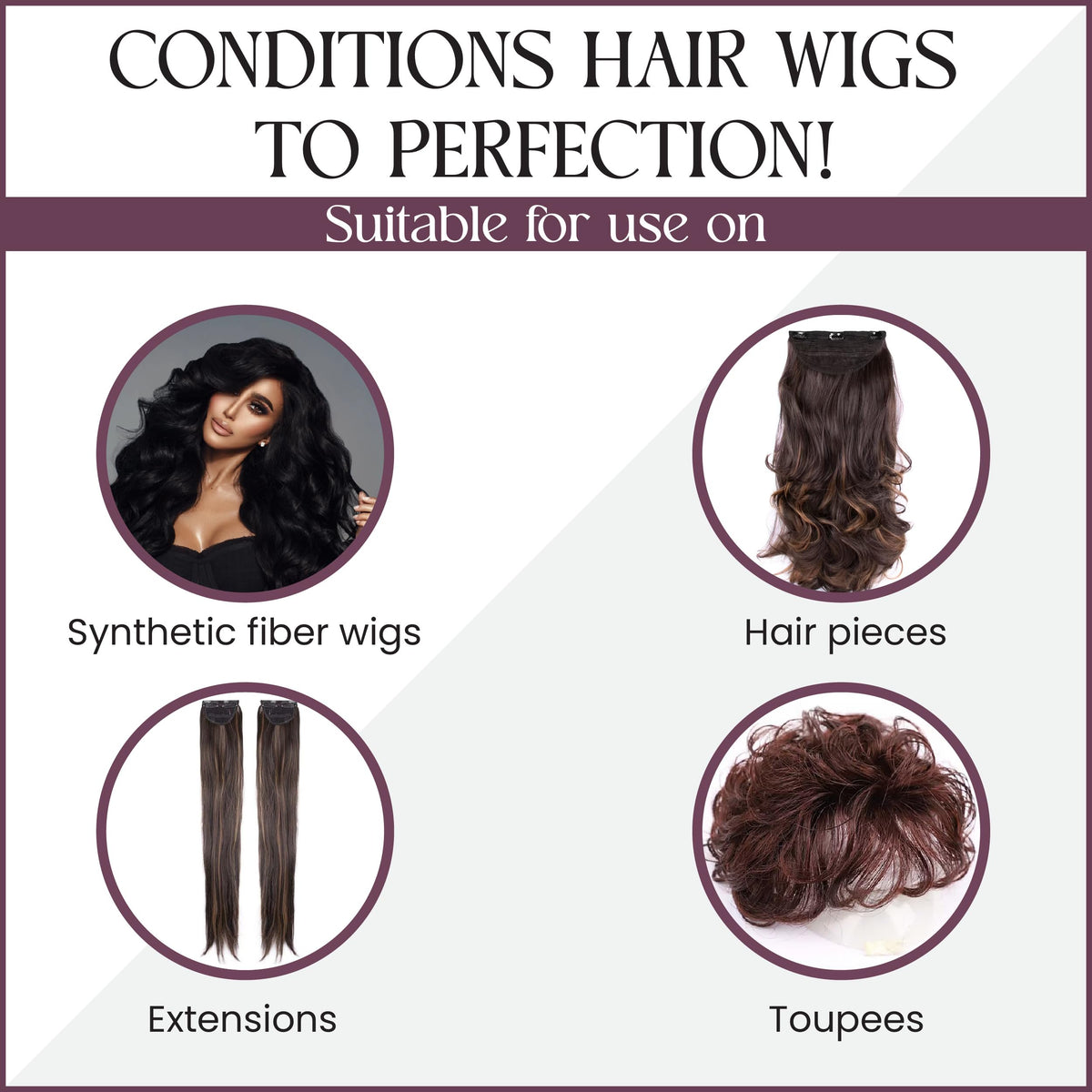 Brandywine Wig Conditioner – 8 oz for Synthetic Wigs, Natural Hair & Hairpieces