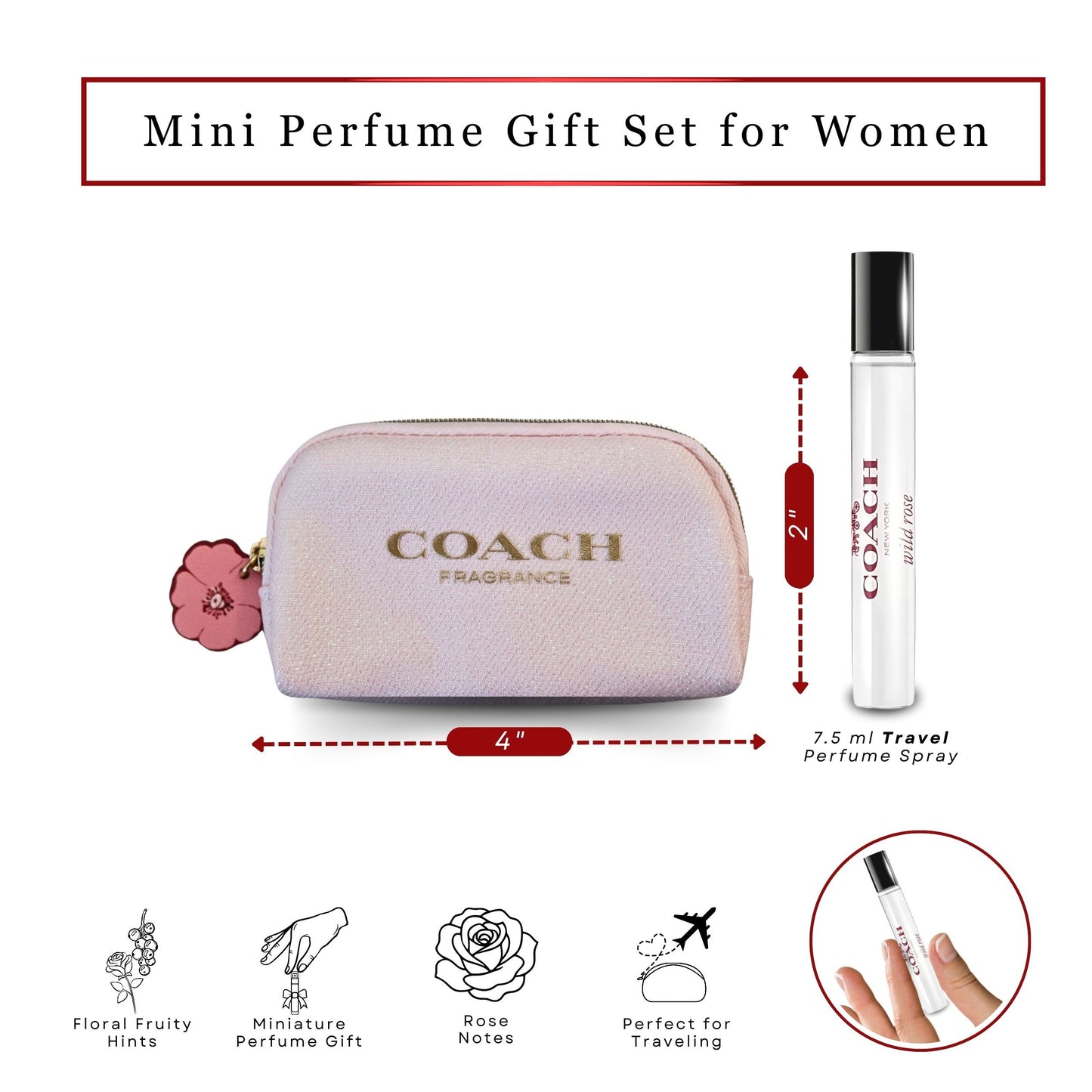 Coach Wild Rose Perfume for Women Mini EDP Spray 7.5ml