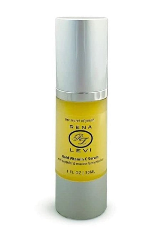 Rena Levi Gold Vitamin C Serum with Peptides & Marine Fermentation – 1 oz