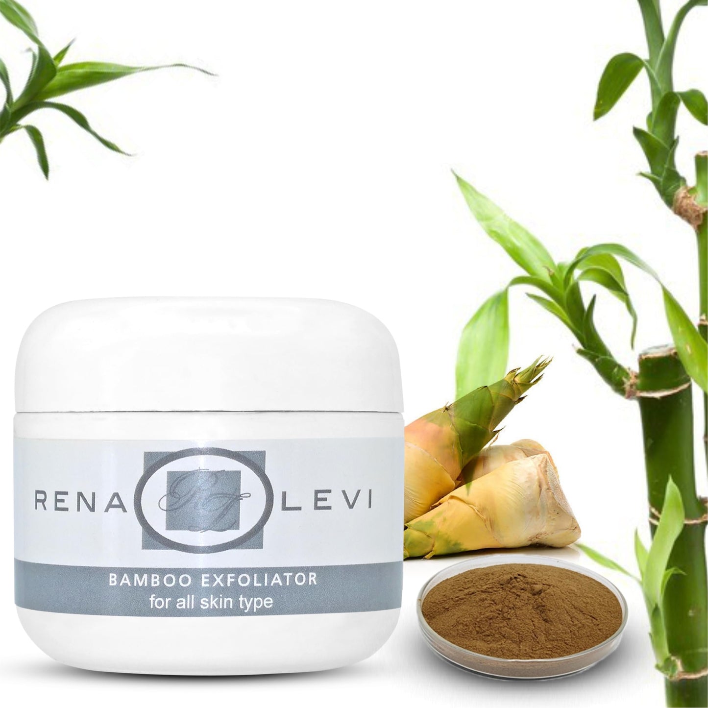 Rena Levi Bamboo Scrub Exfoliating Cleanser for All Skin Types, 2 oz