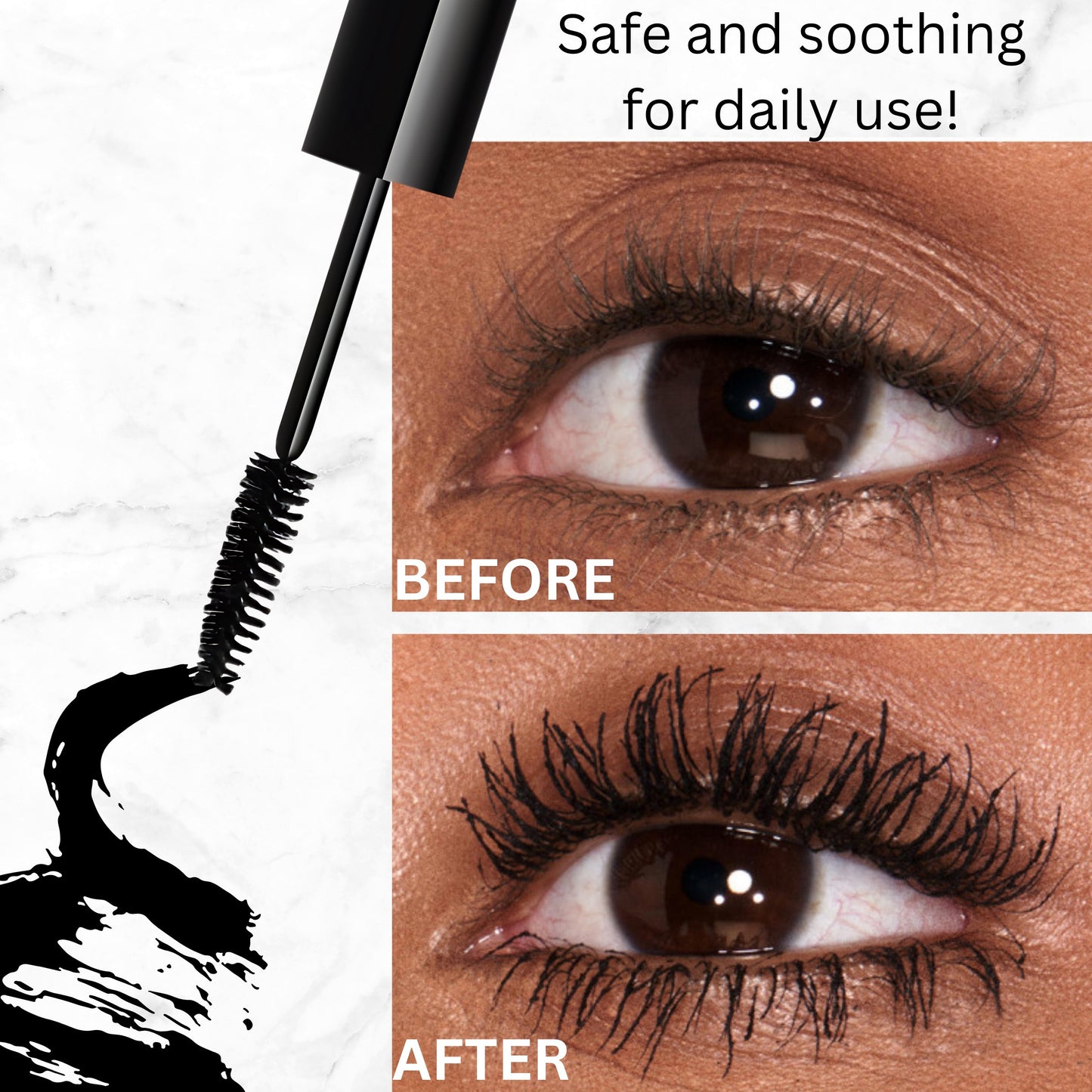 Hypoallergenic Black Mascara – Gentle, Water-Soluble Lash Mascara for Sensitive Eyes