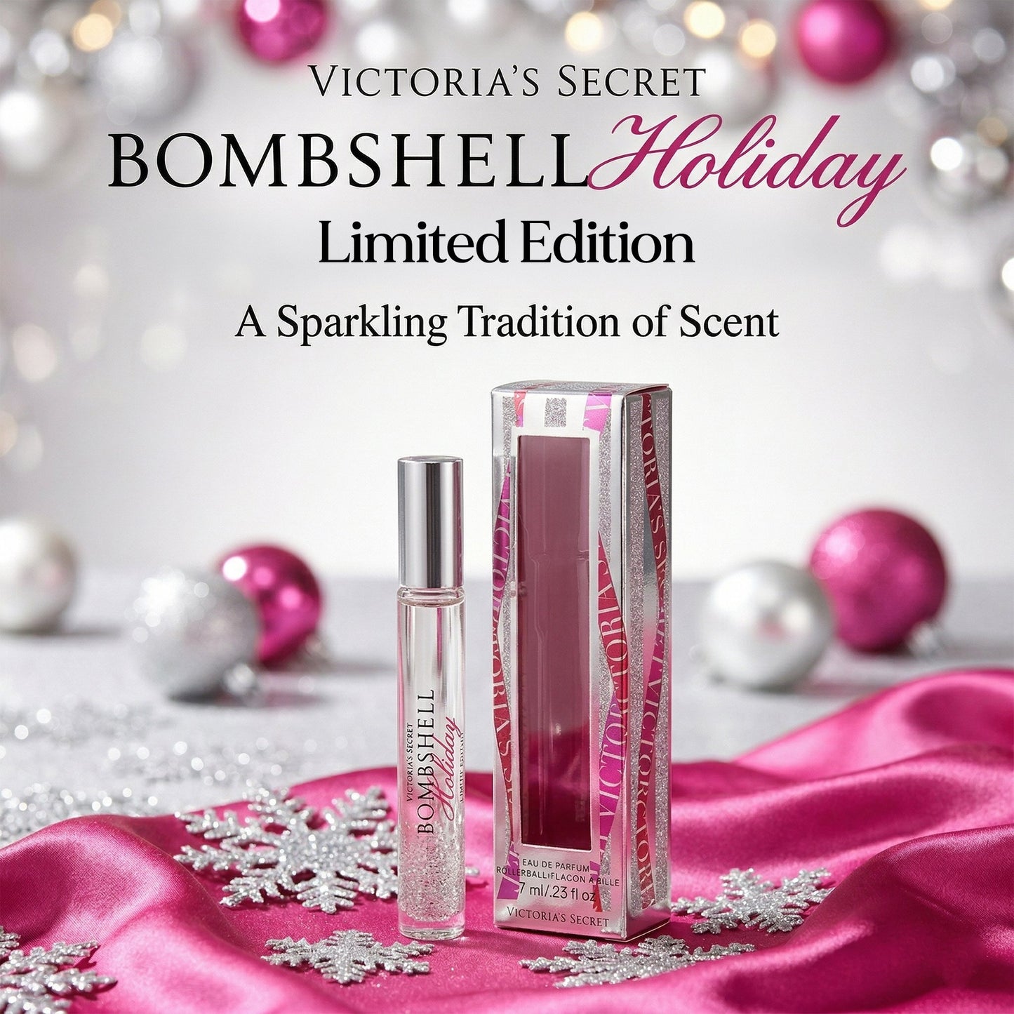 Victoria Secret BOMBSHELL HOLIDAY Eau de Parfum Rollerball 0.23 Fluid Ounce, 2019 Limited Edition