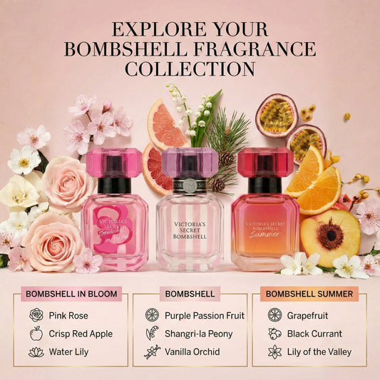 Victoria’s Secret Bombshell Mini Perfume Gift Set – 3 Piece EDP Travel Spray Set (0.25 oz Each)