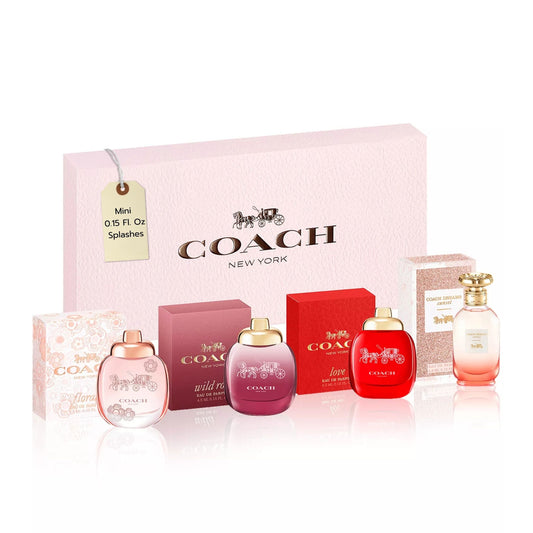 Coach New York 4 piece Womens Mini Gift Set Floral, Wild Rose, Love, Sunset