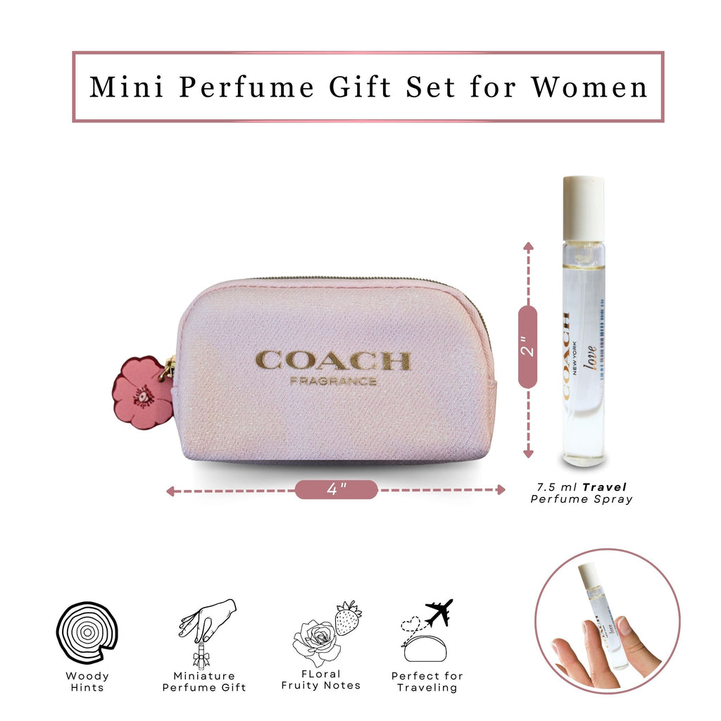Coach Love Eau de Parfum for Women – Mini Travel Spray with Pouch (0.25 fl oz)