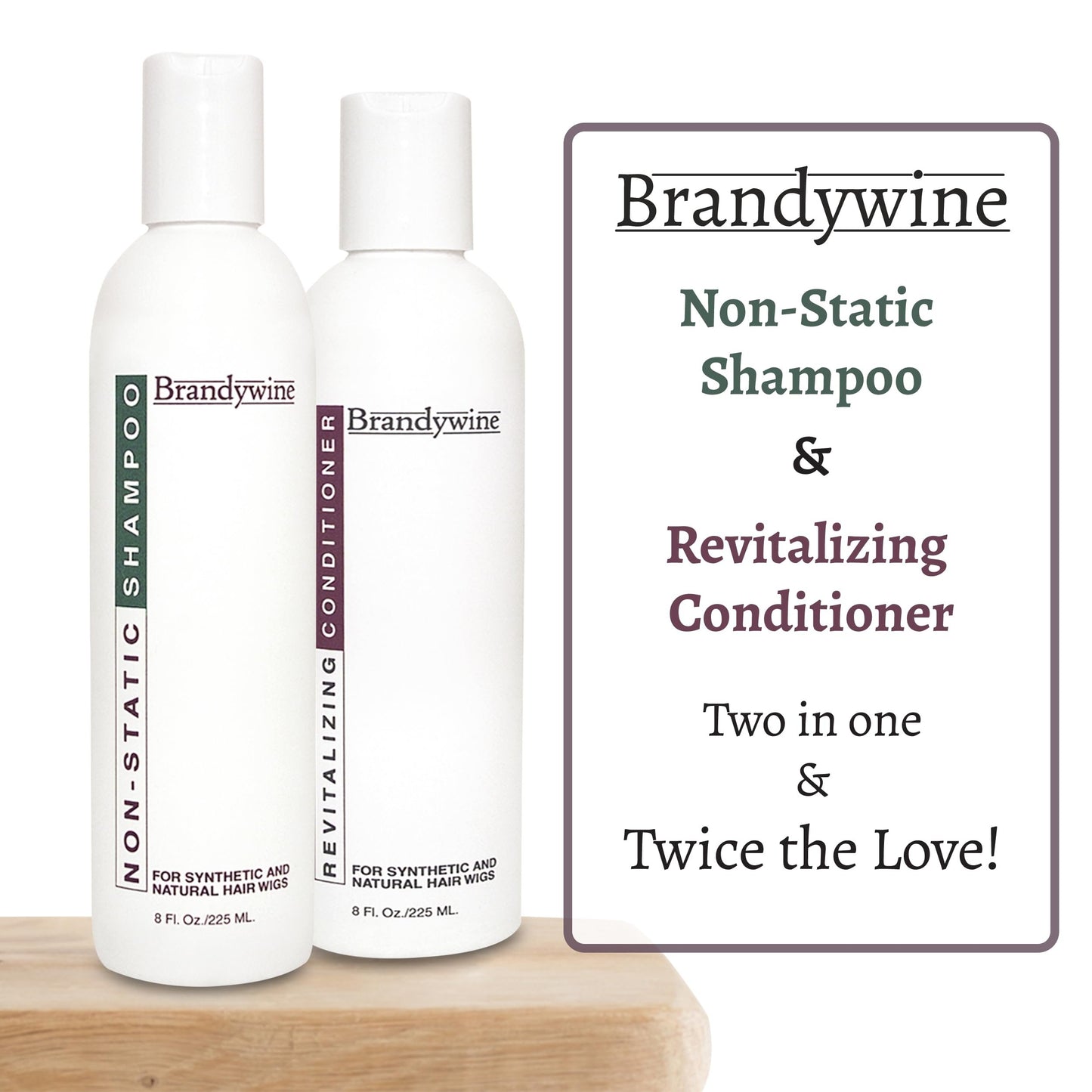 Brandywine Non-Static Shampoo & Conditioner Set for Wigs and Hairpieces