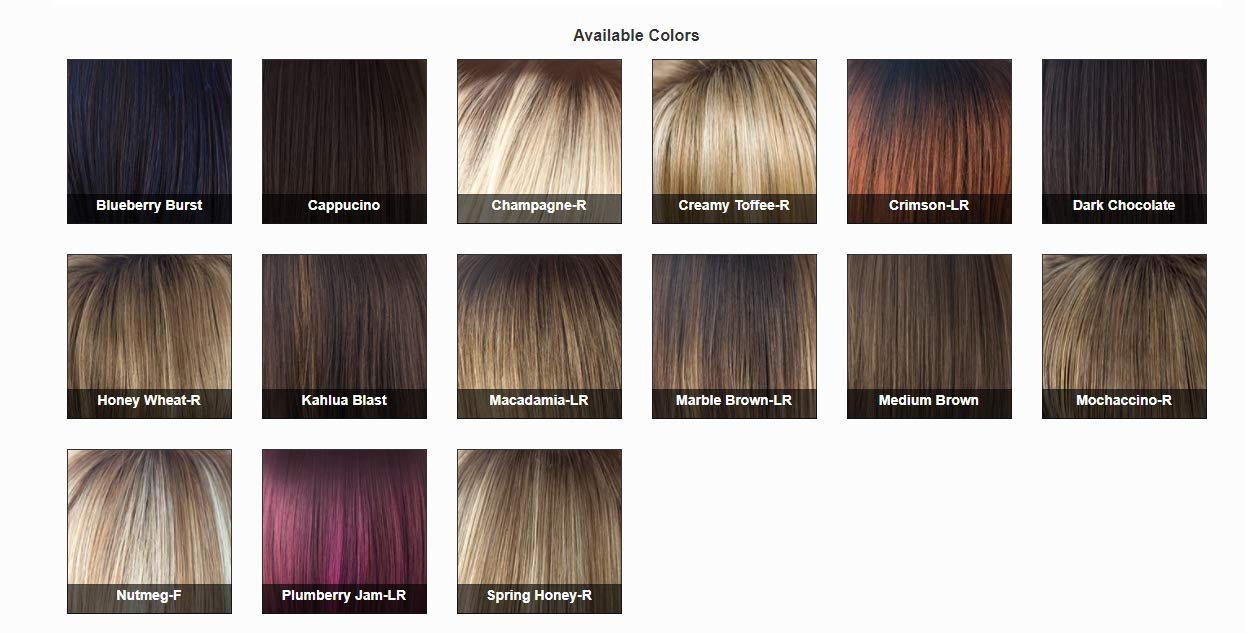 Noriko Angelica Partial Monofilament Synthetic Wig by Rene of Paris and Wig Lift Comb - Marble Brown - Bundle 2 items