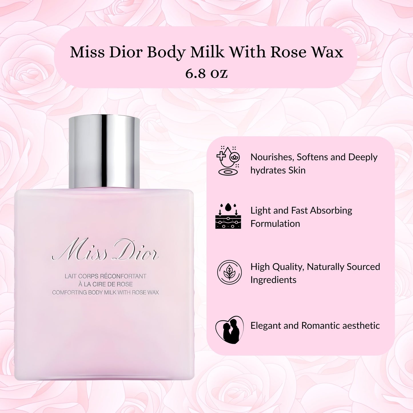 Dior Miss Dior Comforting Body Milk with Rose Wax – 175 ml / 5.9 oz