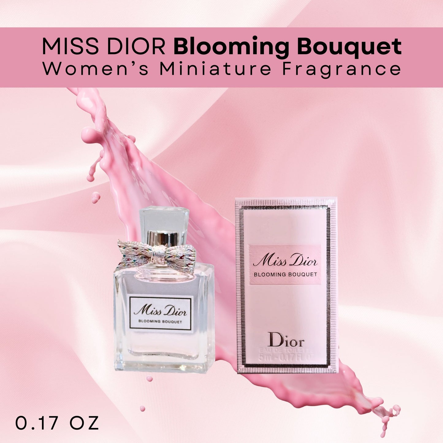 Miss Dior Blooming Bouquet by Christian Dior Perfume for Women Travel Size EDT 0.17 oz Splash