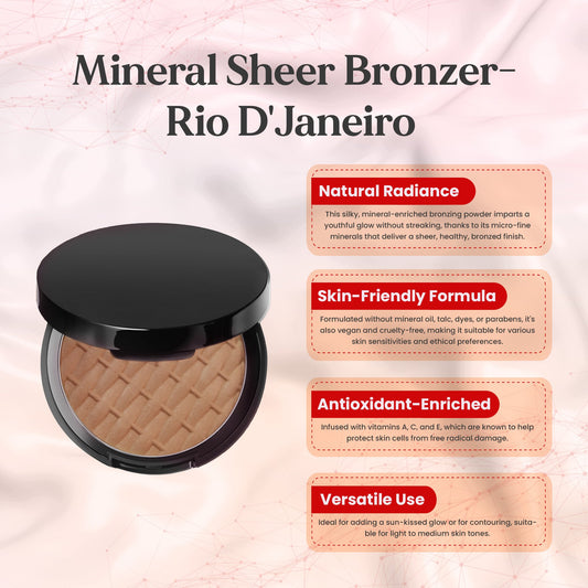 Mineral Sheer Bronzer – Rio D'Janeiro | Pressed Bronzing Powder, Natural Glow