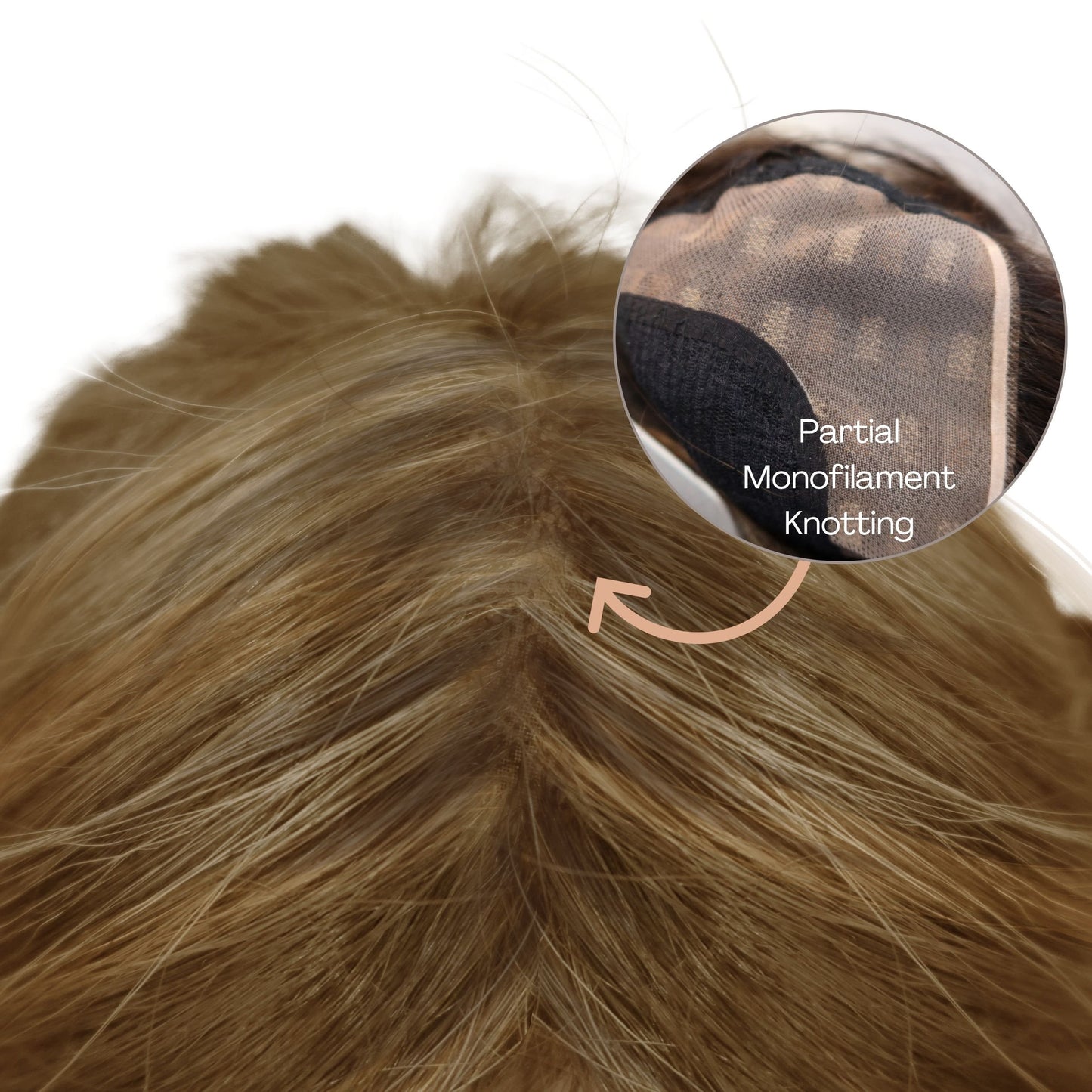Noriko Angelica Partial Monofilament Wig (Mochaccino-R) + Wig Lift Comb – Rene of Paris Synthetic Wig Bundle