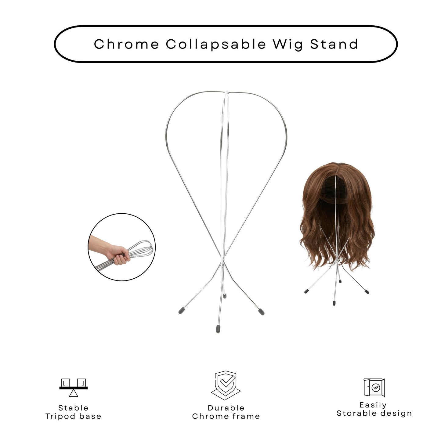 Jon Renau Wig Saver Plastic Wig Stand, White