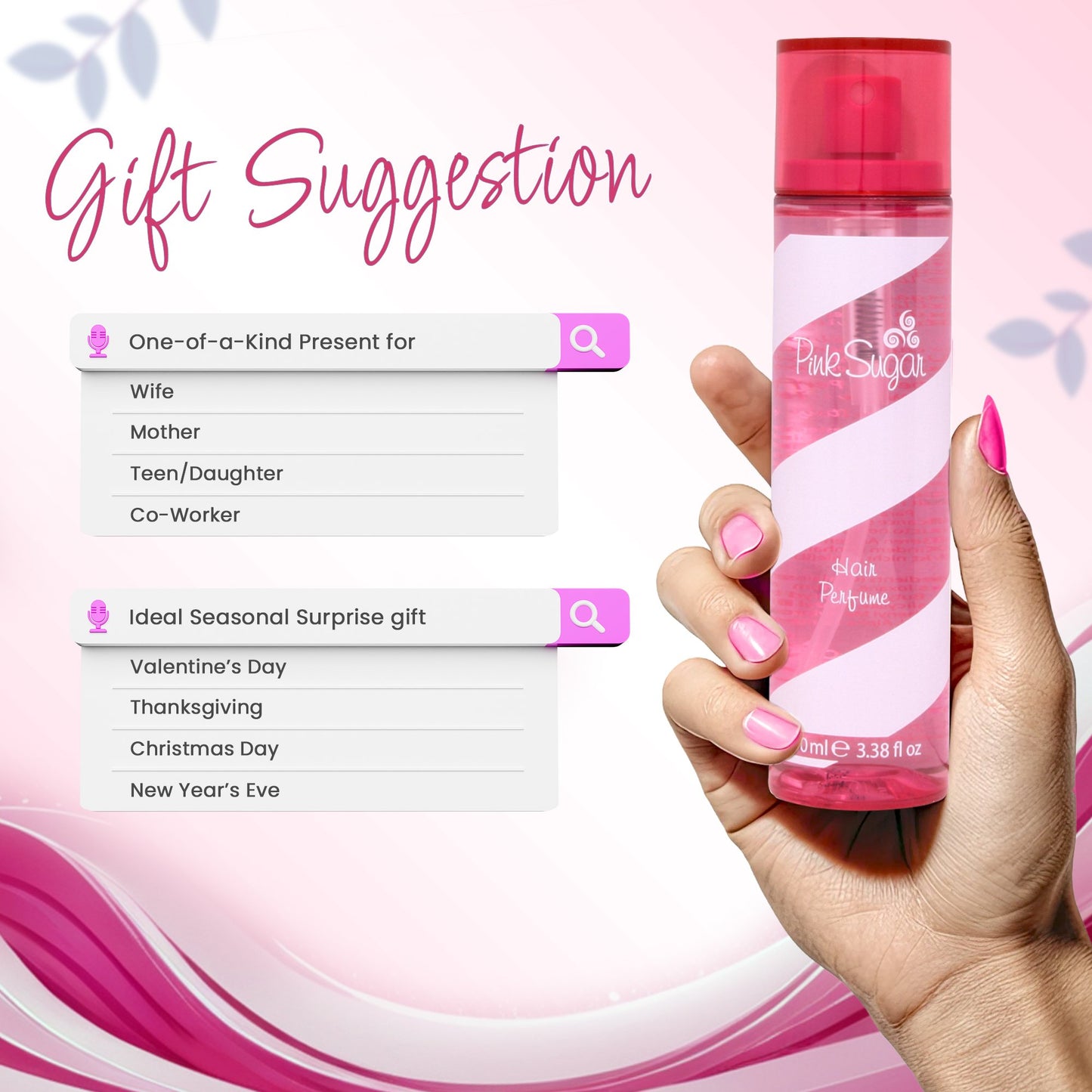 Aquolina Pink Sugar Hair Perfume, 3.38oz