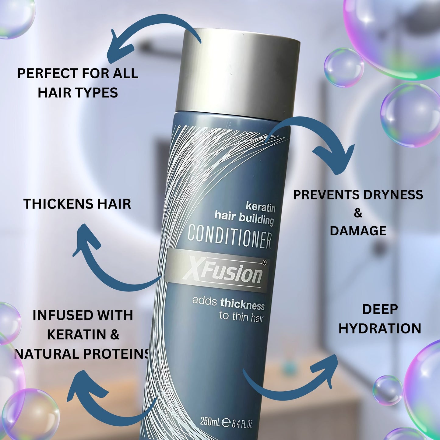 XFusion Keratin Hair Building Conditioner, 8.4 oz. 200ml