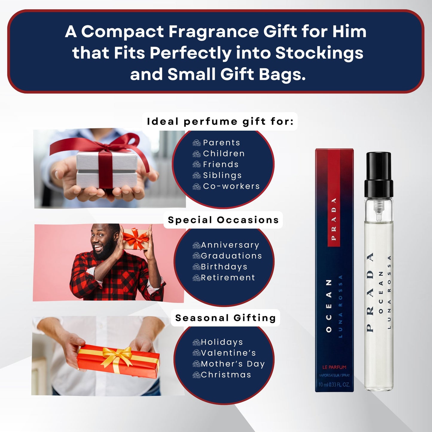 Prada Luna Rossa Ocean Le Parfum Travel Spray 0.33 FL Oz