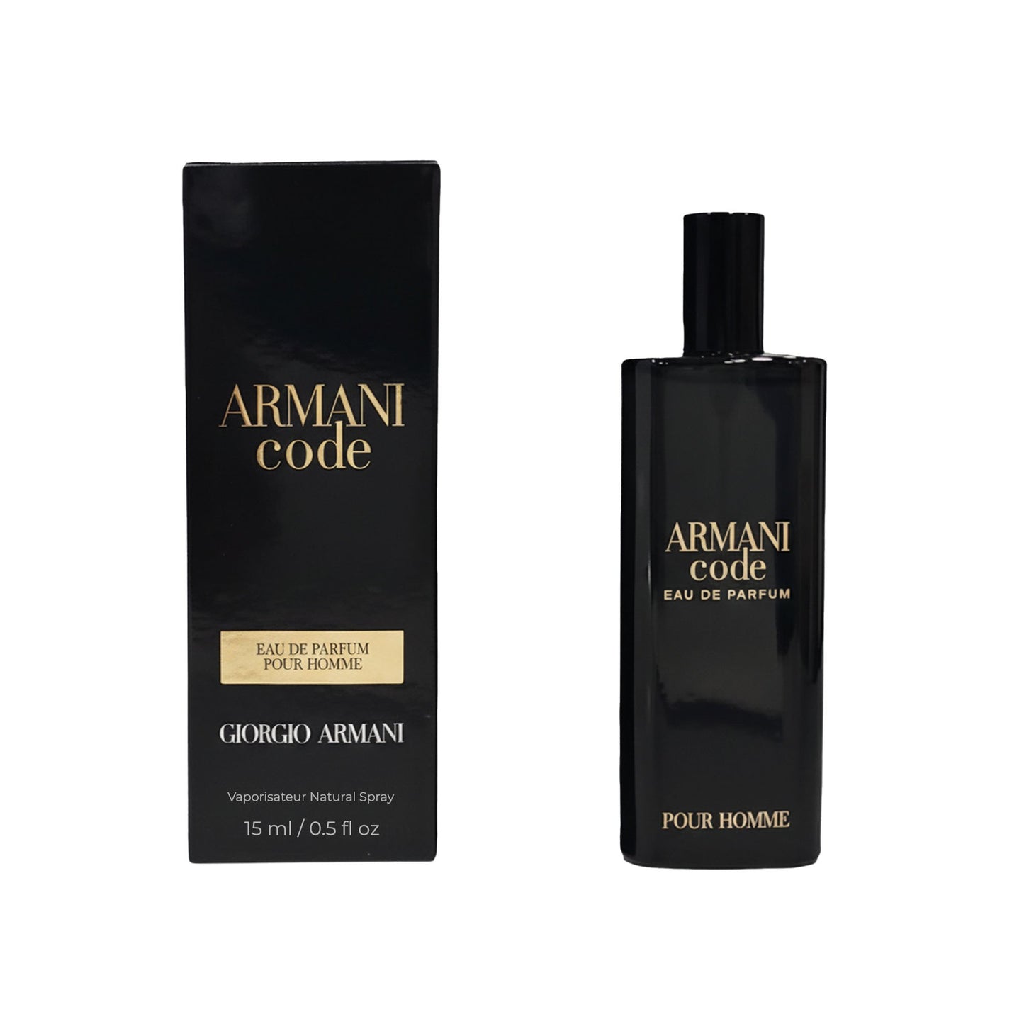 Giorgio Armani Code Pour Homme Eau de Parfum – Travel Spray for Men (0.5 oz / 15 ml)