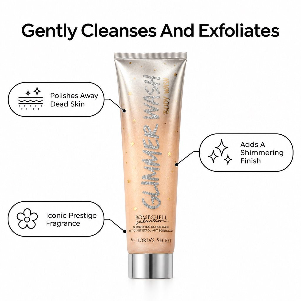 Victoria’s Secret Scandalous Glimmer Body Wash & Shimmering Scrub – 5 oz