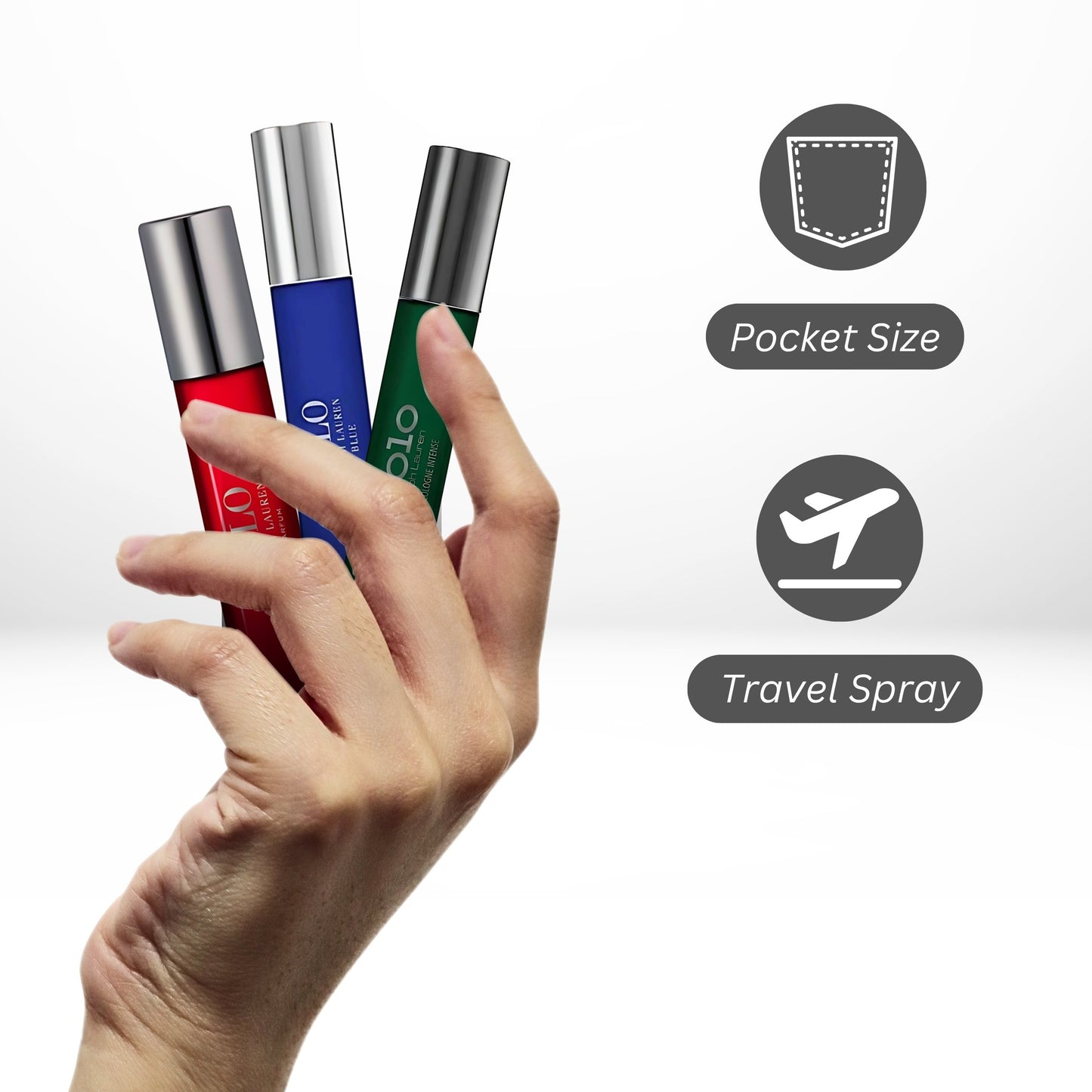 Ralph Lauren Polo Cologne Travel Spray Set for Men – 3 Piece Mini Fragrance Collection