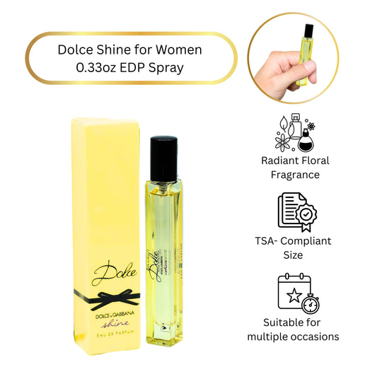Dolce & Gabbana Dolce Shine Eau de Parfum Rollerball for Women – Travel Size (0.33 oz)