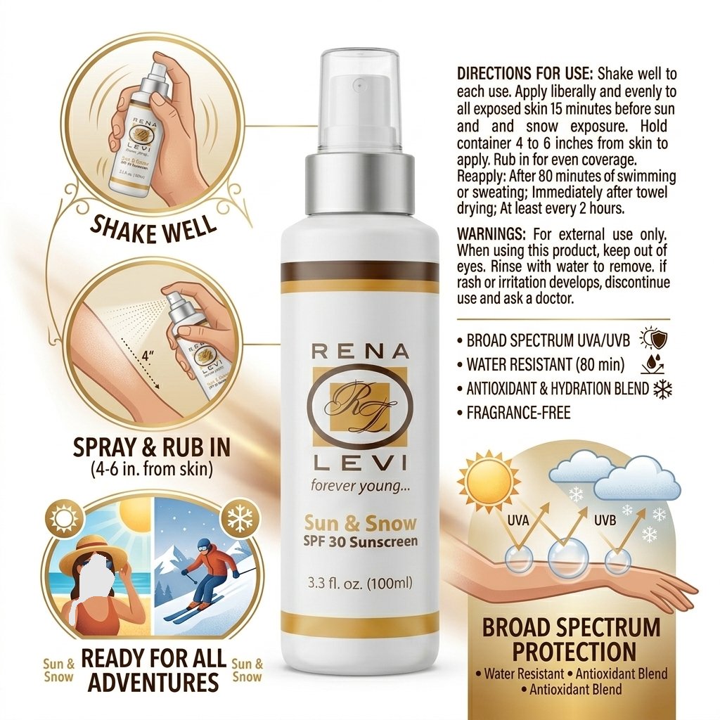 SPF 30 Sunscreen Sun & Snow  3.3 fl. oz. By Rena Levi