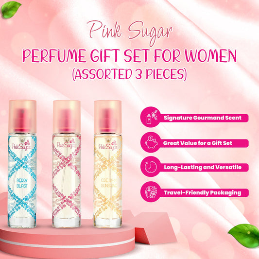 Pink Sugar Perfume Gift Set for Women, Assorted 3 Pieces 30mL