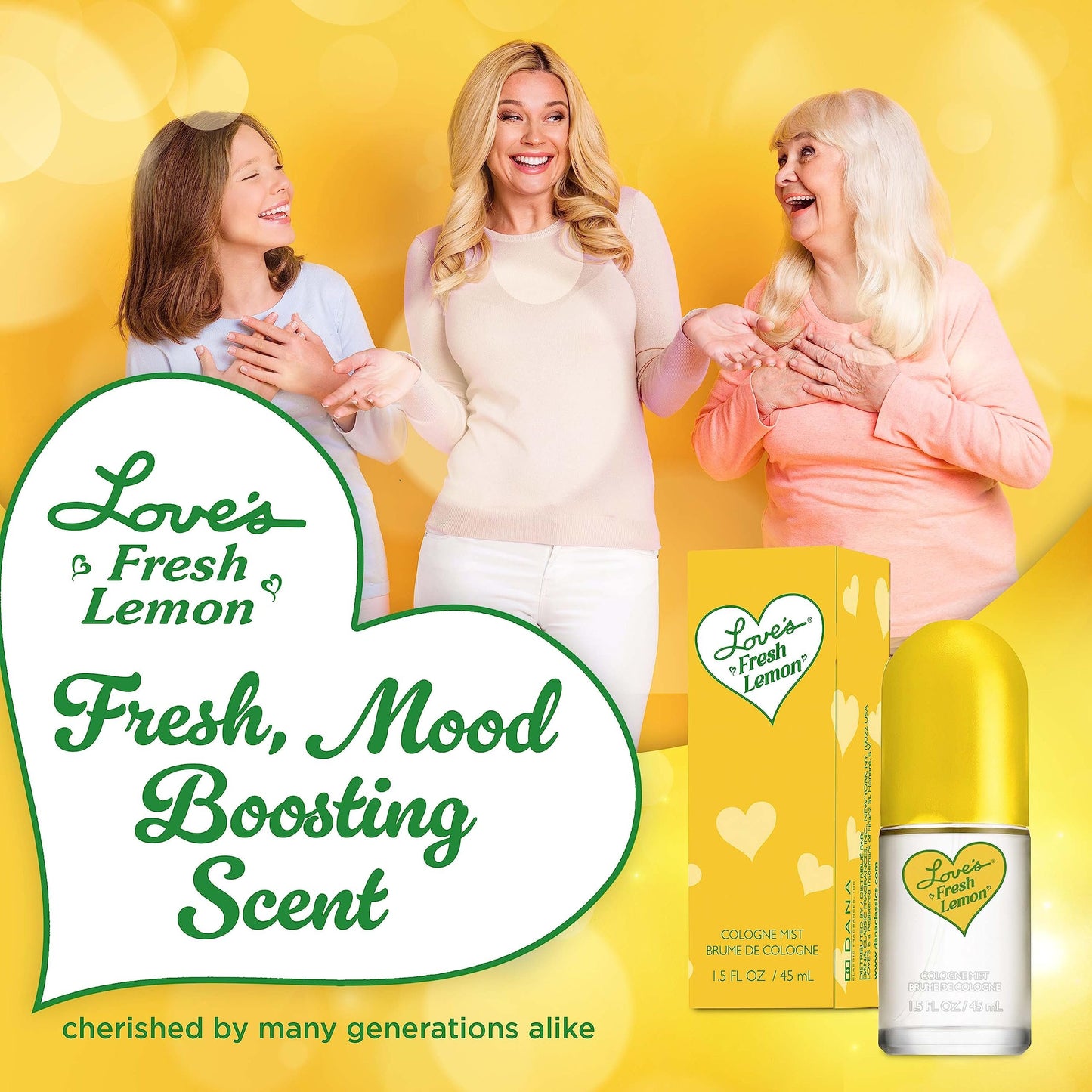 Dana Love’s Fresh Lemon Cologne Mist for Women – Refreshing Citrus Body Mist (1.5 oz)