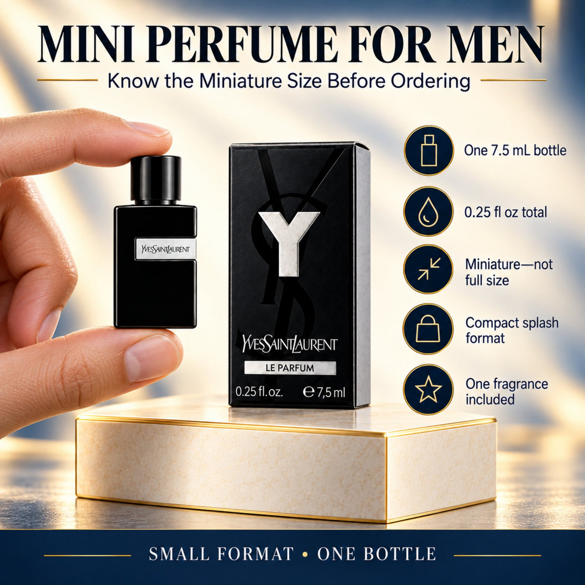 Yves Saint Laurent YSL Y LE PARFUM Mini Splash 7.5 ml / 0.25 Fl oz