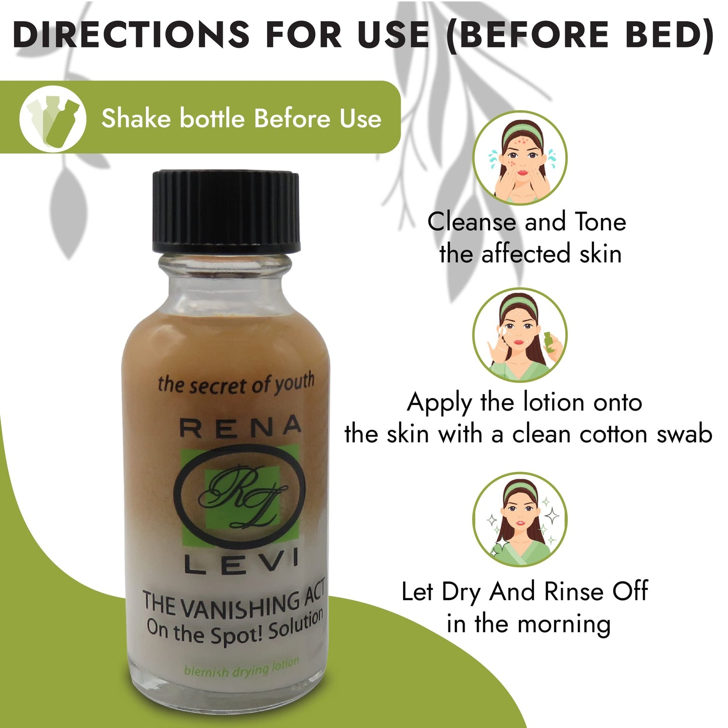 Rena Levi Acne Spot Pimple Drying Lotion – 1 oz Acne Treatment