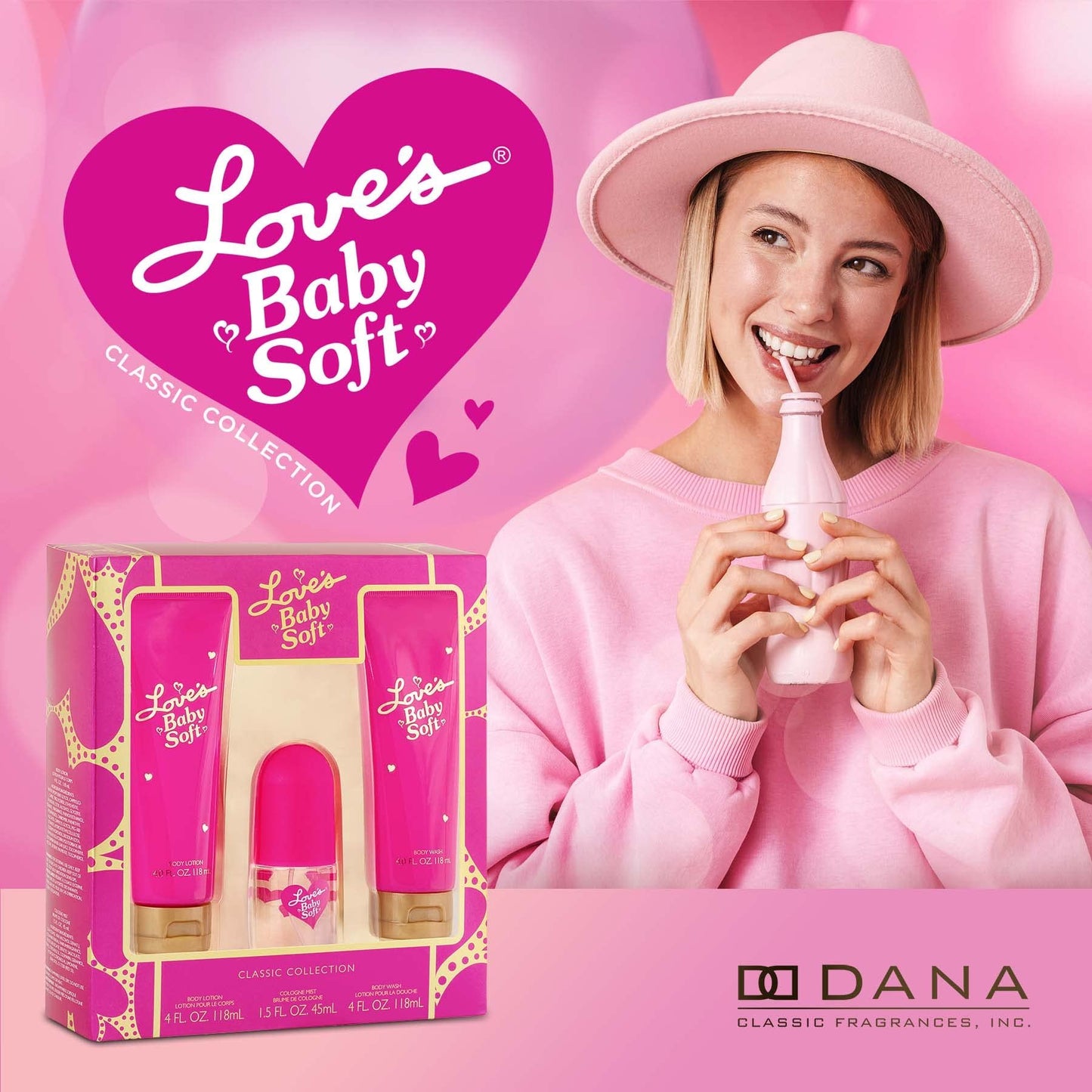 Dana Love’s Baby Soft Fragrance Gift Set for Women – Cologne Mist & Body Mist