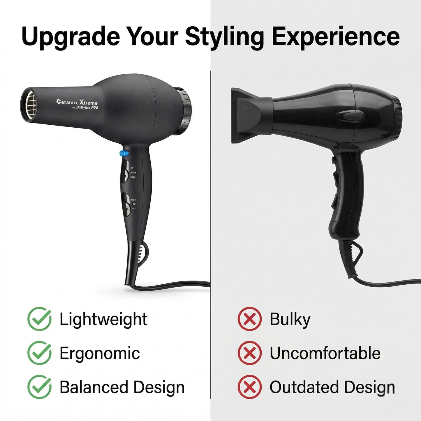 BaBylissPRO Ceramix Xtreme Professional Ceramic Hair Dryer – BAB2000 (2000W)