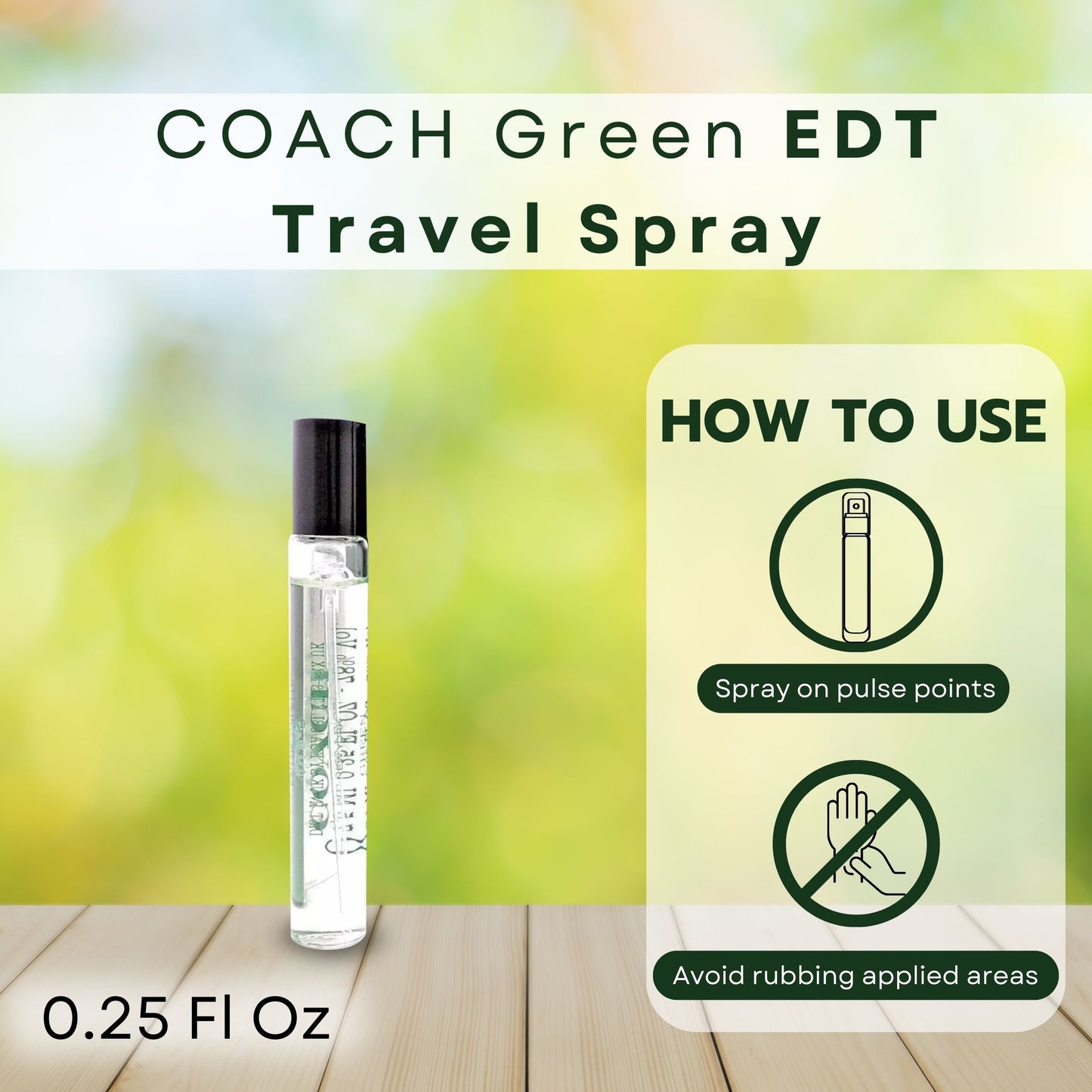 Coach Green Mini Gift Set for Men – EDT Travel Spray (7.5 ml) & Shower Gel (30 ml)
