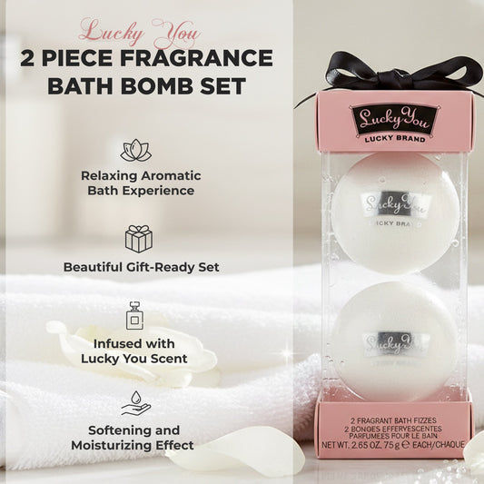 Lucky You Bath Bombs for Women Gift Set – Scented Bath Bombs, Soothing Aromatherapy Fizz, Relaxing Spa Gift, 2 X 2.65 oz