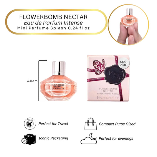 Viktor & Rolf Flowerbomb Nectar EDP Intense, Mini Travel Size Edp For Women 0.24 oz