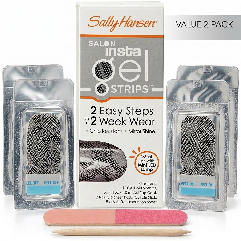 Sally Hansen Salon Insta Gel Strips, Perfect Poison, 16 gel strips 2 pack