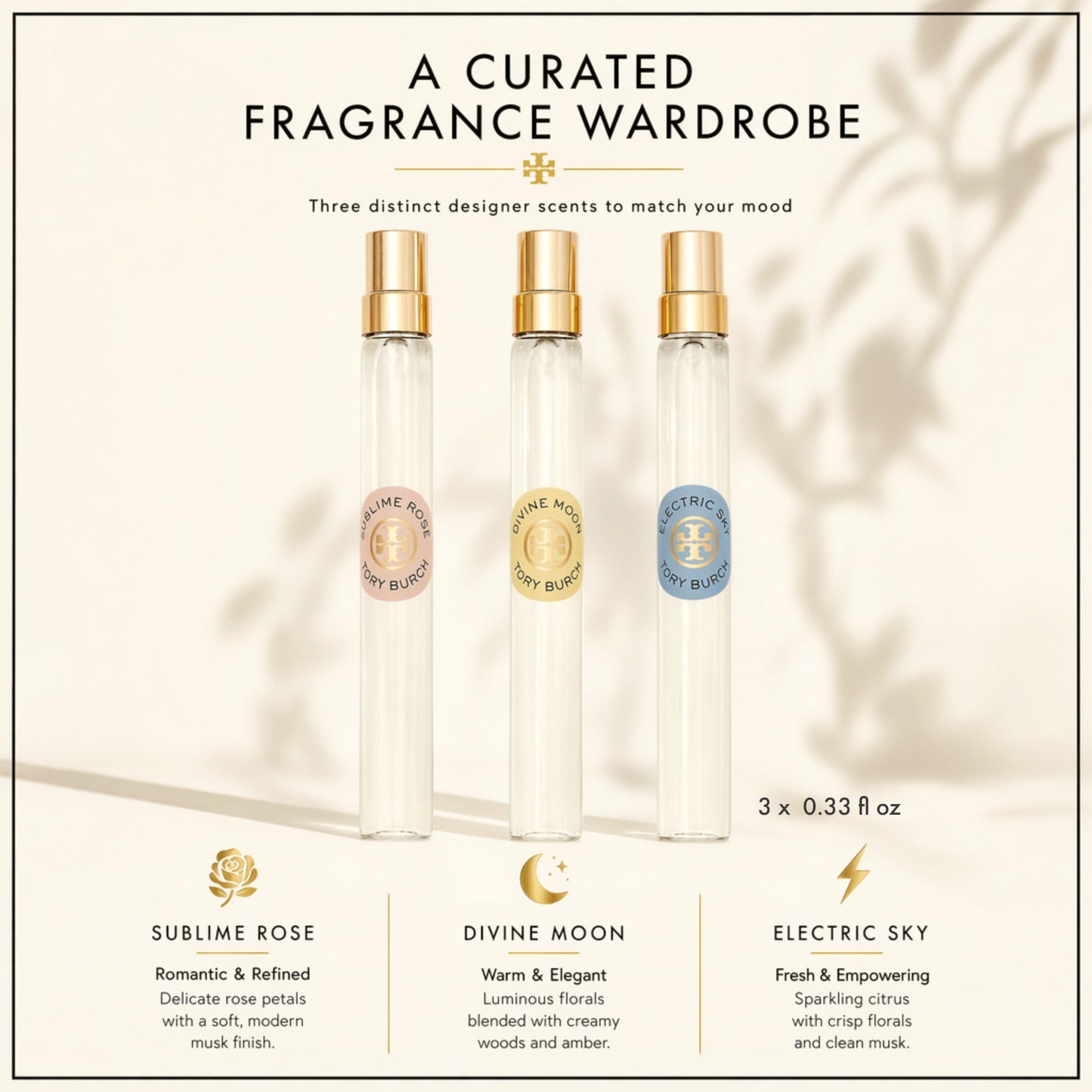 Tory Burch Essence of Dreams Eau de Parfum Travel Spray Pen Set, 3 Fragrances, 10 ml each