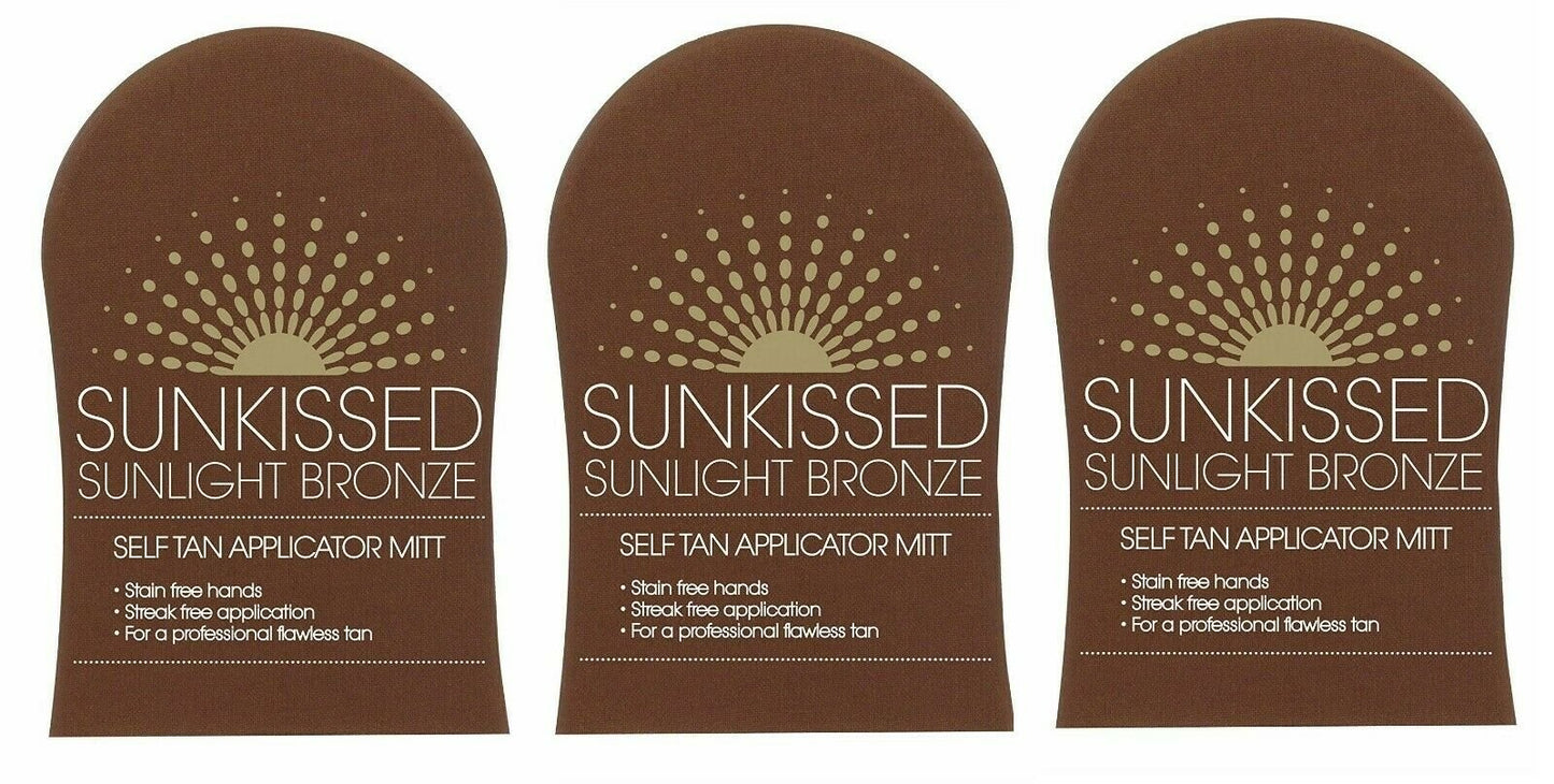 3-Sunkissed Sunlight Bronze Sunless Self TanTanning Mitt Professional Applicator