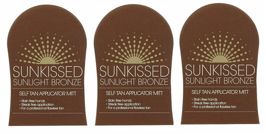 3-Sunkissed Sunlight Bronze Sunless Self TanTanning Mitt Professional Applicator