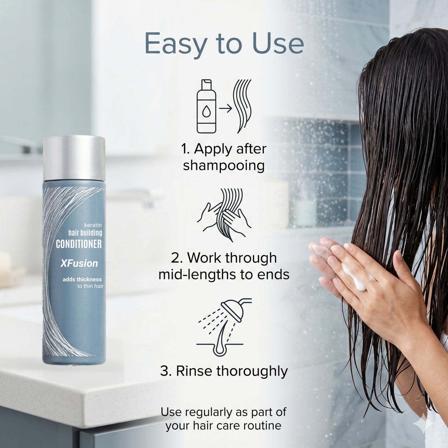 XFusion Keratin Hair Building Conditioner – 8.4 oz (200 ml)