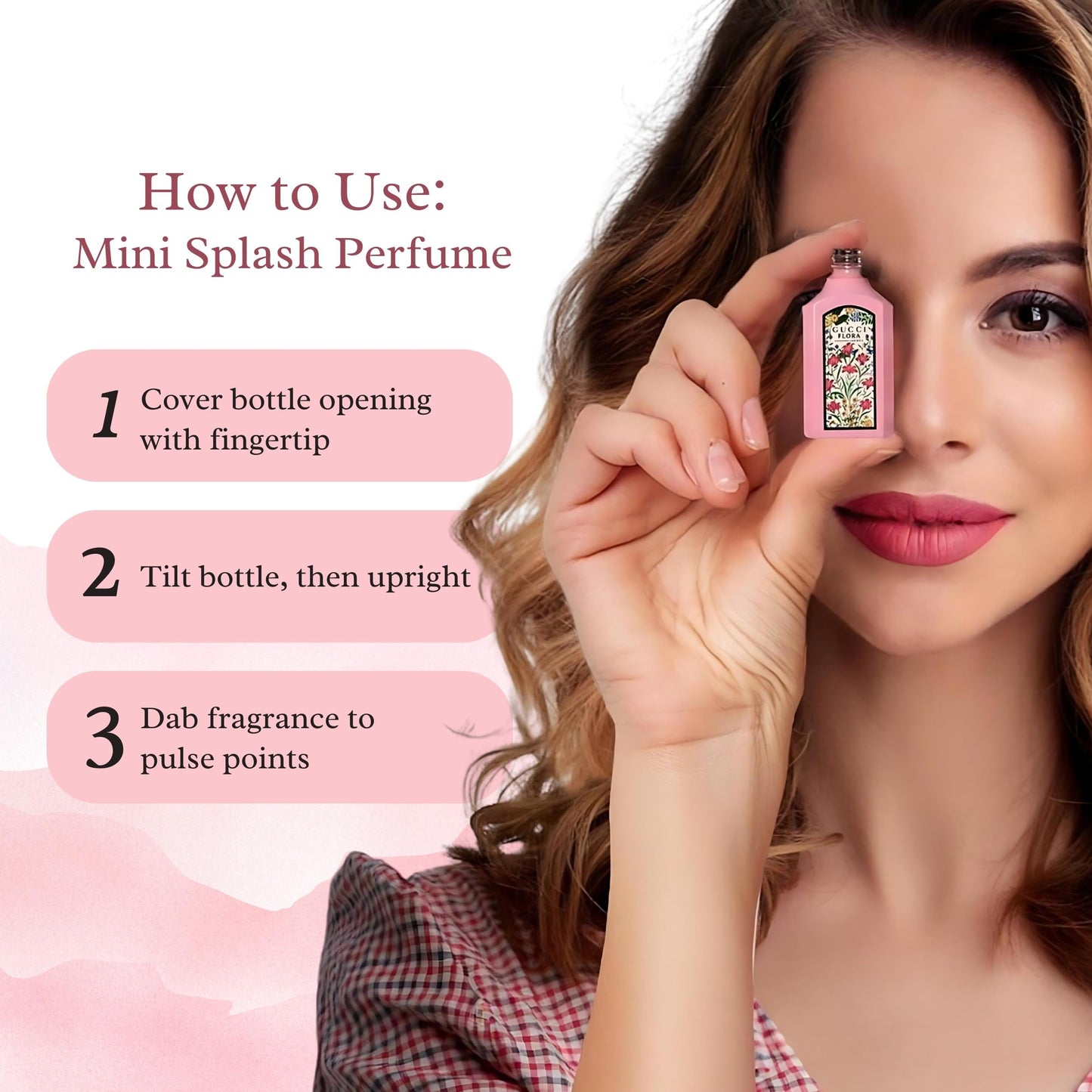 Gucci Flora Gorgeous Gardenia Perfume for Women EDP Mini Splash Top 0.16 Fl Oz