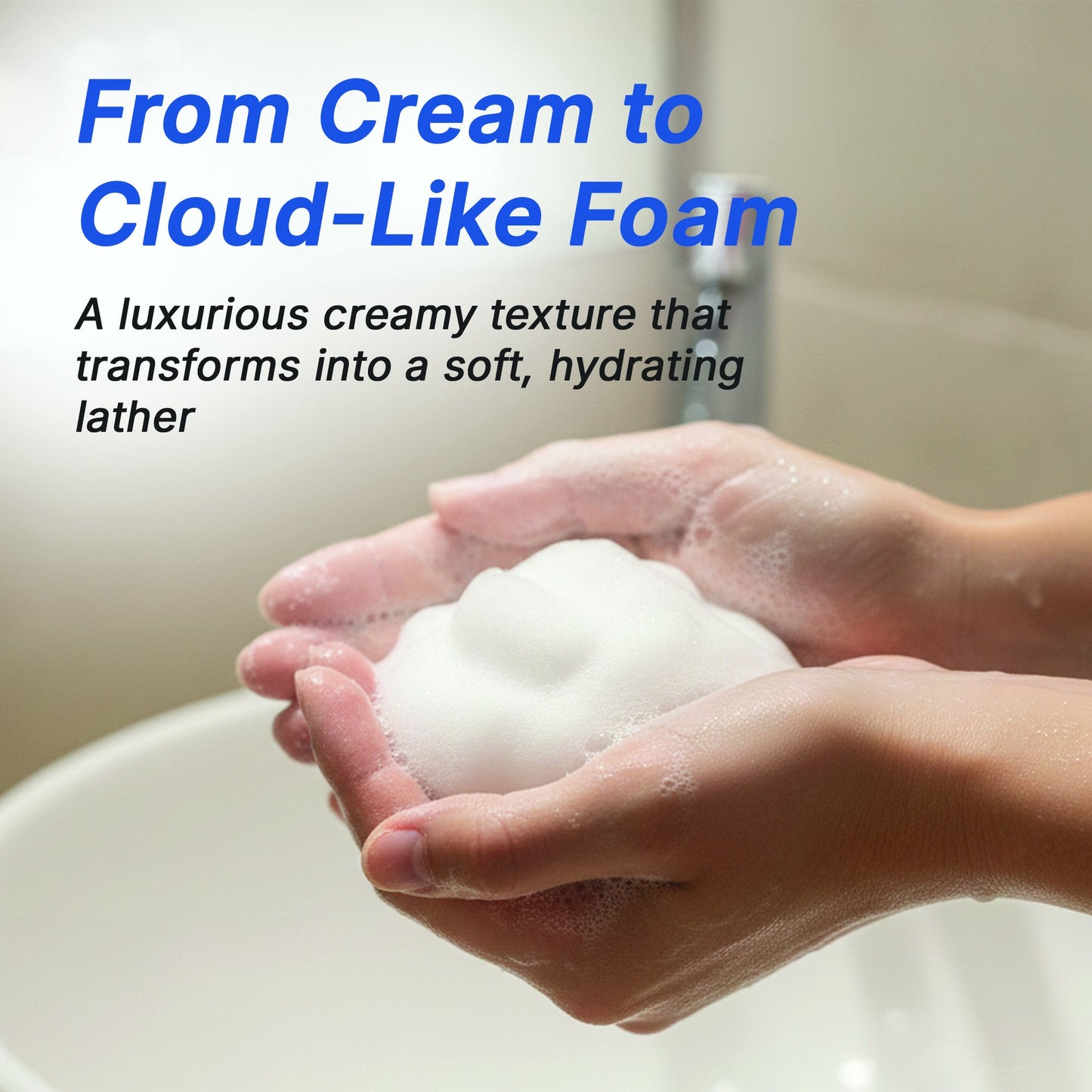 Water Drench Cloud Cream Cleanser, Hydrating Face Wash with Hyaluronic Acid